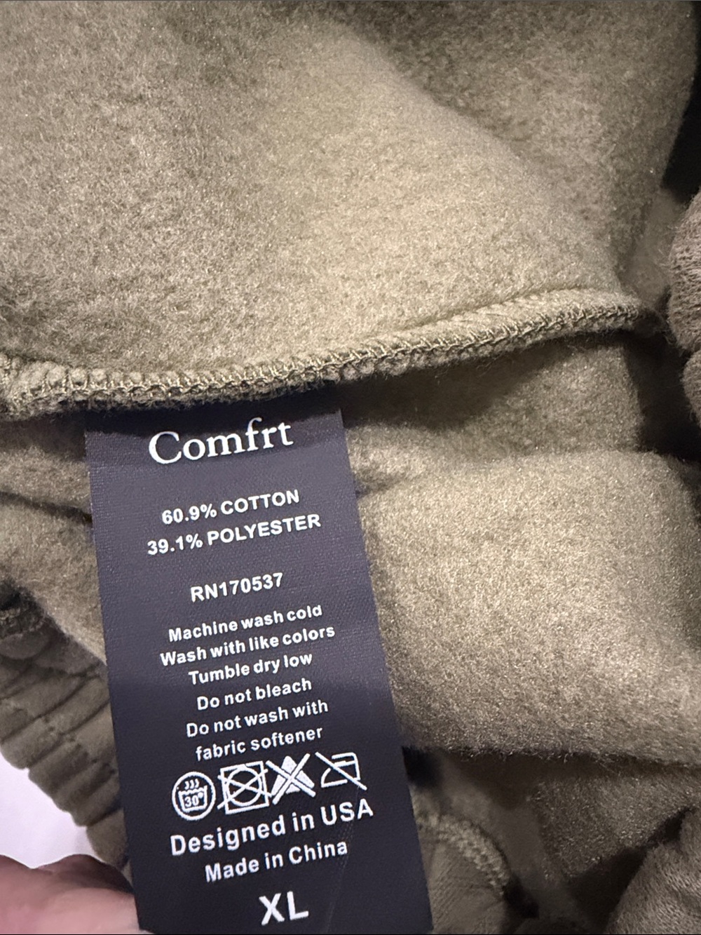 Comfrt Cloud Sweatpants Olive Size XL - Picture 12 of 13